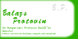 balazs protovin business card